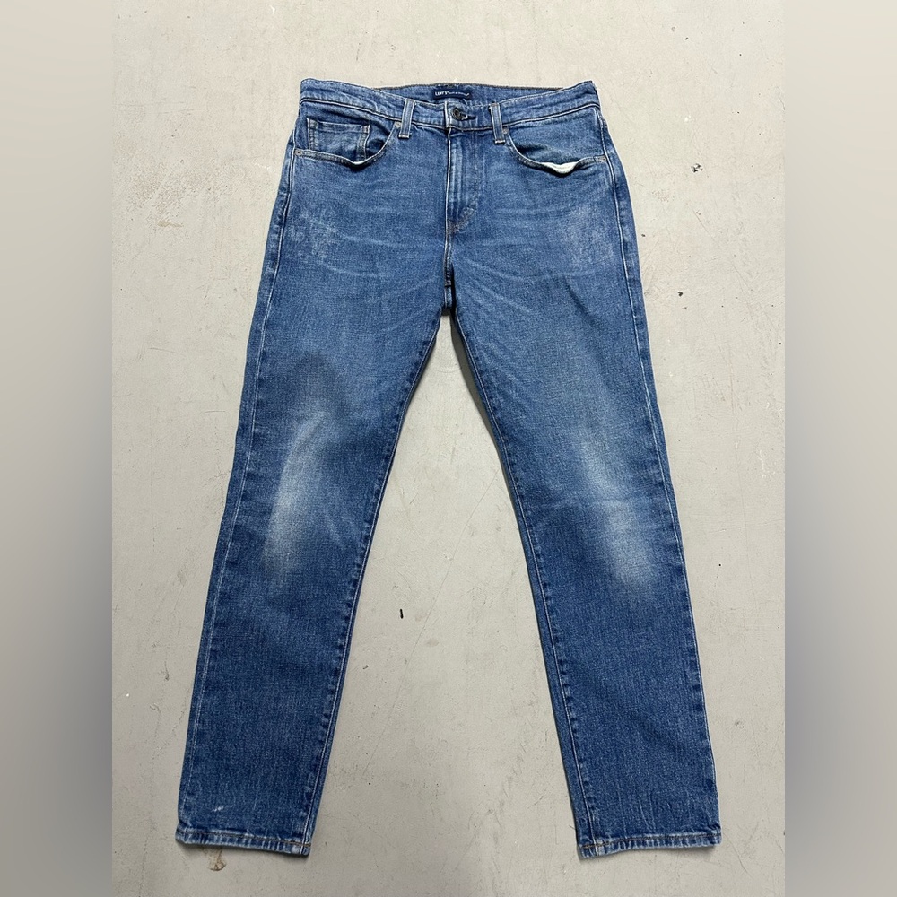 Levis Jeans Mens 33x29 Blue 502 Selvedge Made Crafted Tencel Refibra Taper